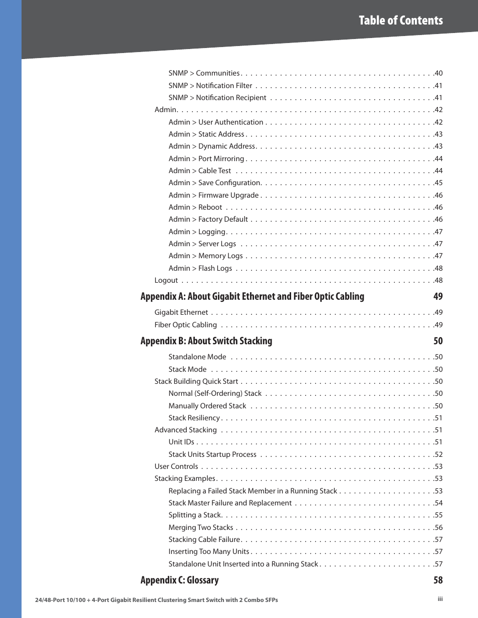 Linksys SLM248G4S (G5) User Manual | Page 5 / 78