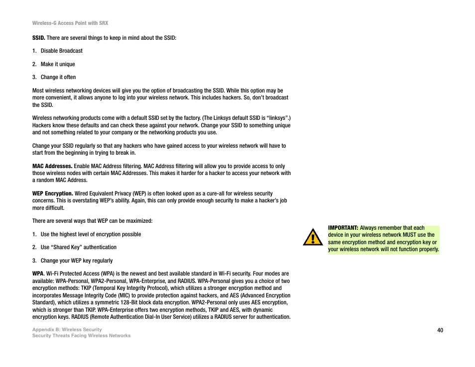 Linksys WAP54GX User Manual | Page 46 / 64