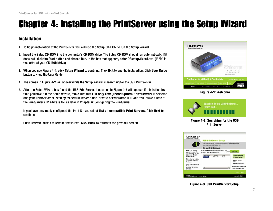 Installation | Linksys PSUS4 User Manual | Page 14 / 58
