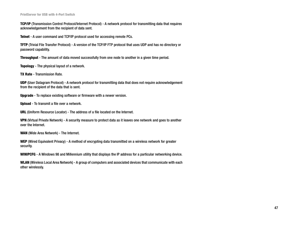Linksys PSUS4 User Manual | Page 54 / 58