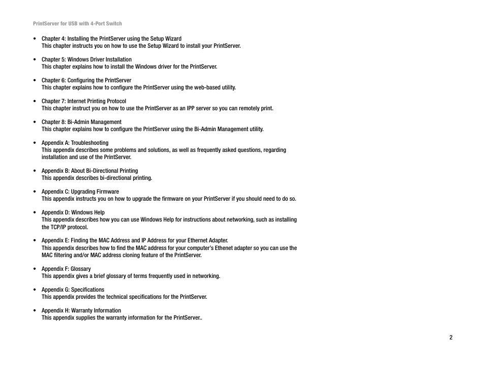 Linksys PSUS4 User Manual | Page 9 / 58