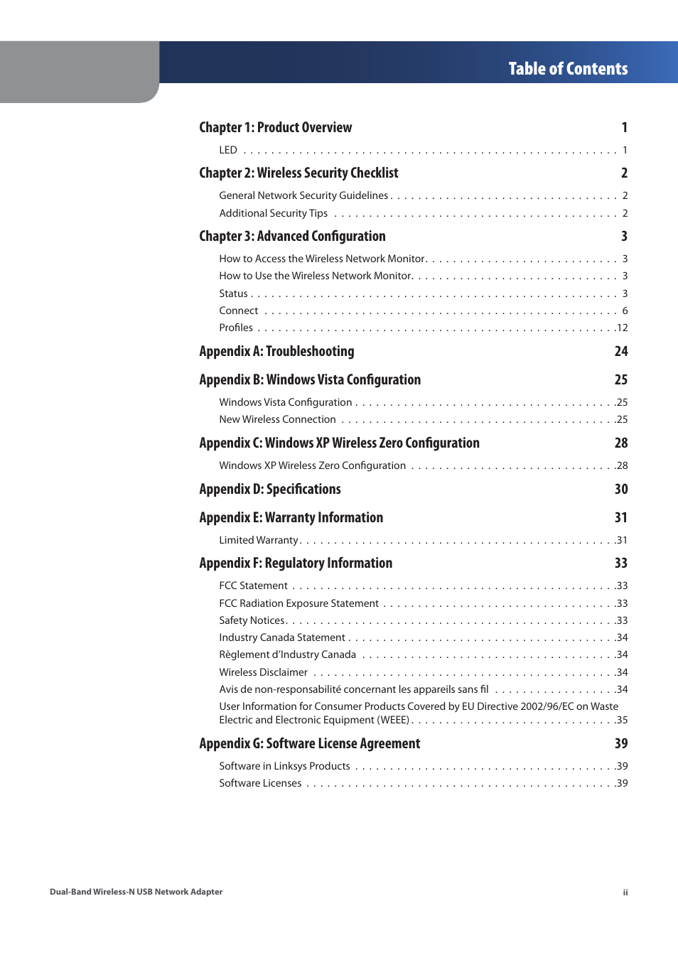 Linksys WUSB600N (EU) User Manual | Page 3 / 53