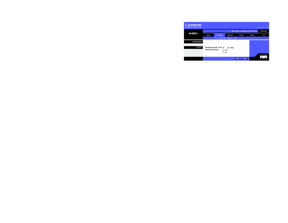 The protocol tab - netbeui | Linksys WPS54GU2 User Manual | Page 27 / 76