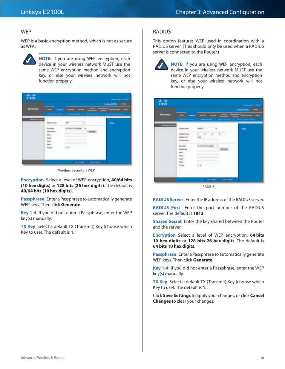 Linksys E2100L User Manual | Page 23 / 78