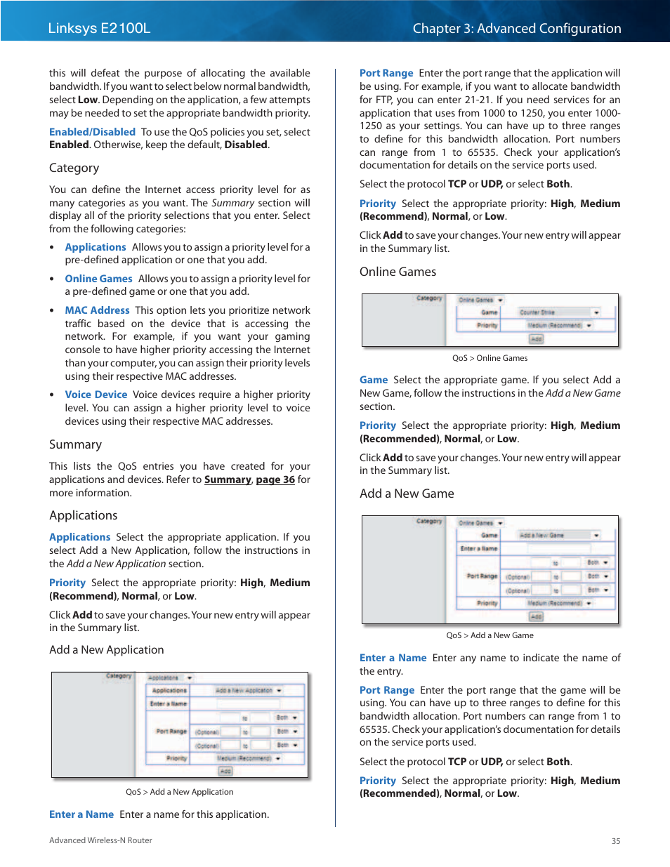 Linksys E2100L User Manual | Page 38 / 78