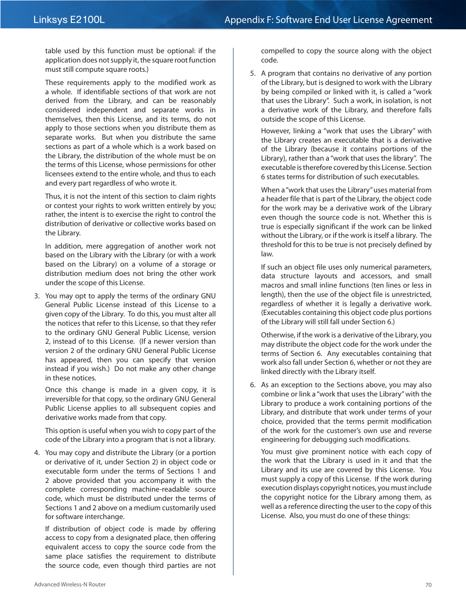 Linksys E2100L User Manual | Page 73 / 78