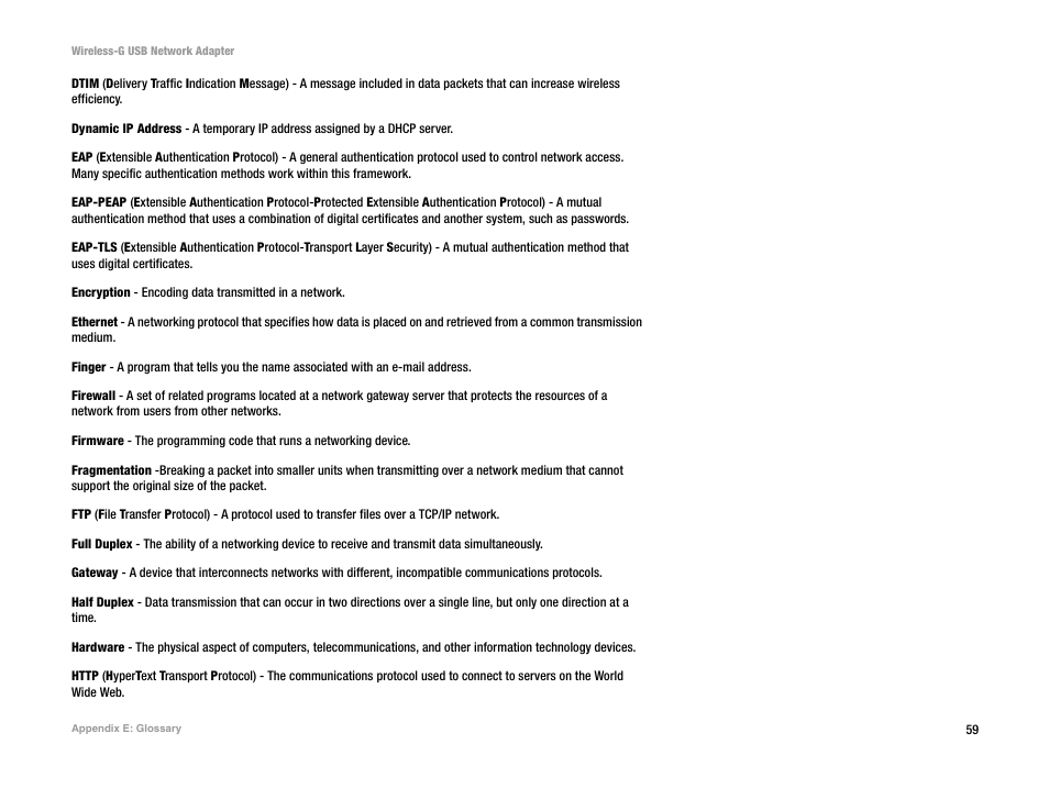 Linksys WUSB54G User Manual | Page 66 / 76