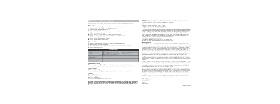 Battery information | LeapFrog MIND MANIA SPELLING CLIP User Manual | Page 6 / 6