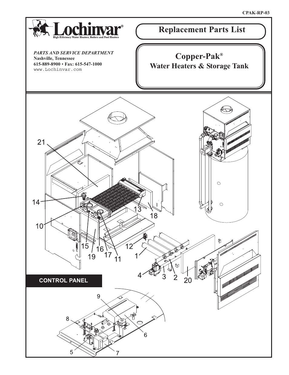 Lochinvar Copper-Pak User Manual | 4 pages
