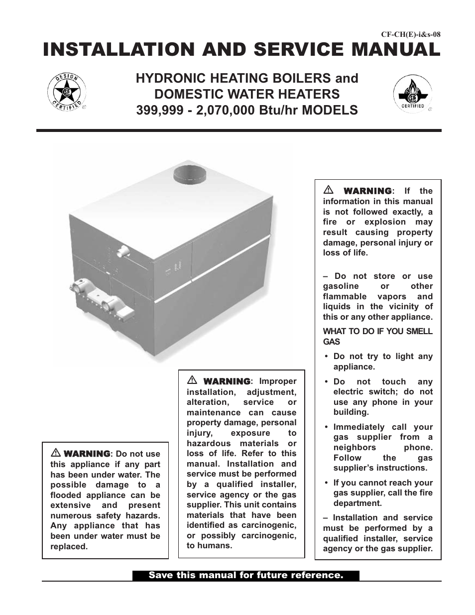 Lochinvar 399 User Manual | 72 pages