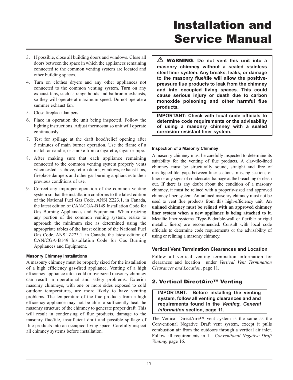 Installation and service manual | Lochinvar 399 User Manual | Page 17 / 72