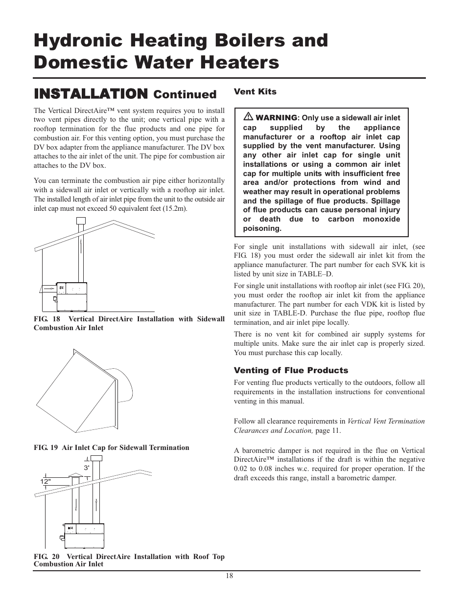 Installation, Continued | Lochinvar 399 User Manual | Page 18 / 72