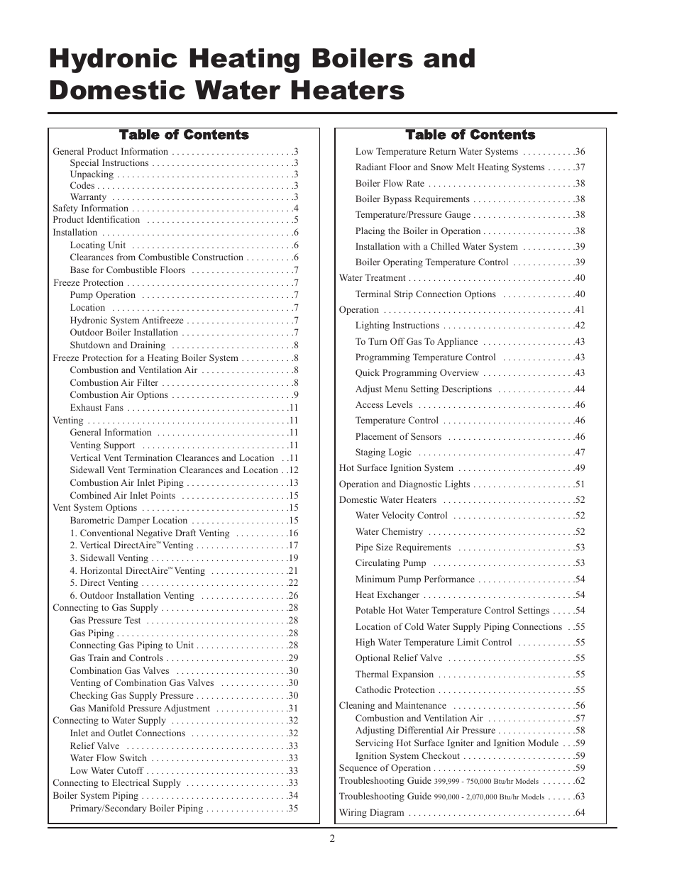 Lochinvar 399 User Manual | Page 2 / 72