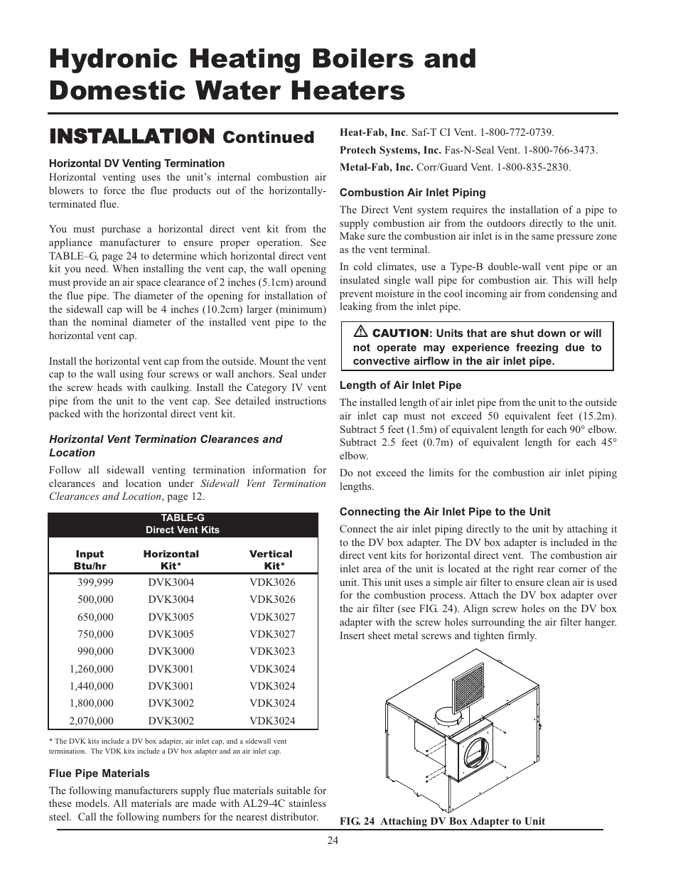 Installation, Continued | Lochinvar 399 User Manual | Page 24 / 72