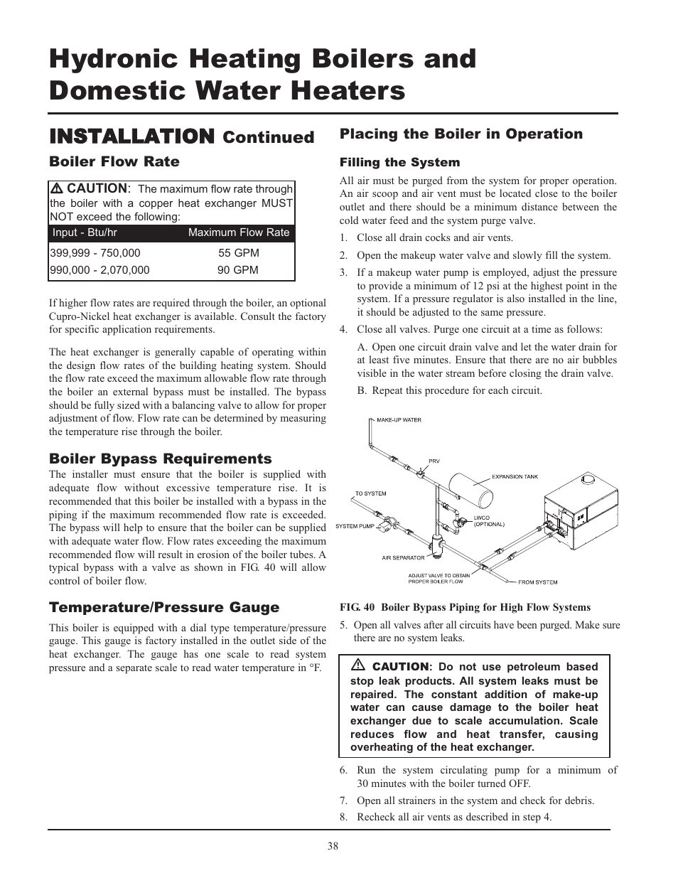 Installation, Continued | Lochinvar 399 User Manual | Page 38 / 72