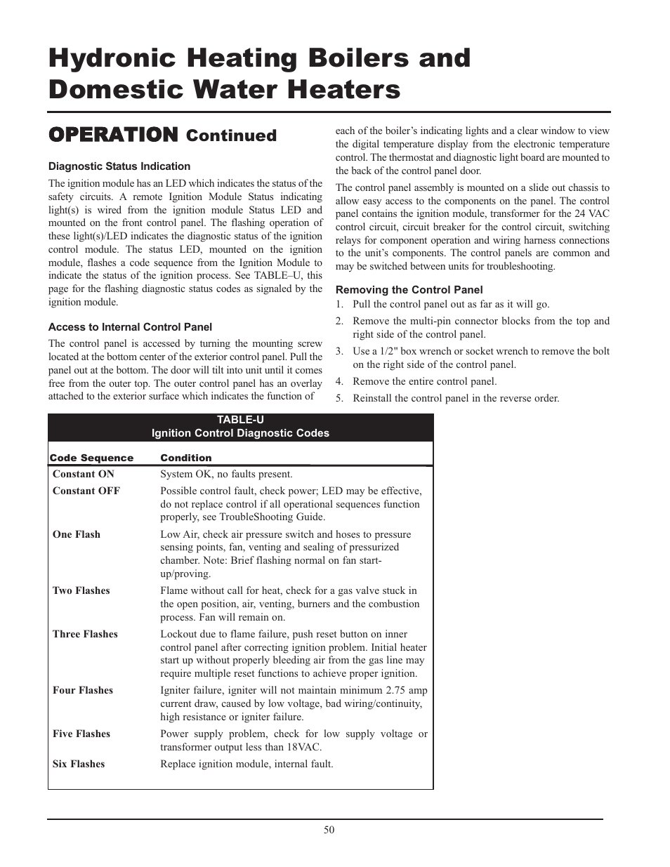 Operation, Continued | Lochinvar 399 User Manual | Page 50 / 72