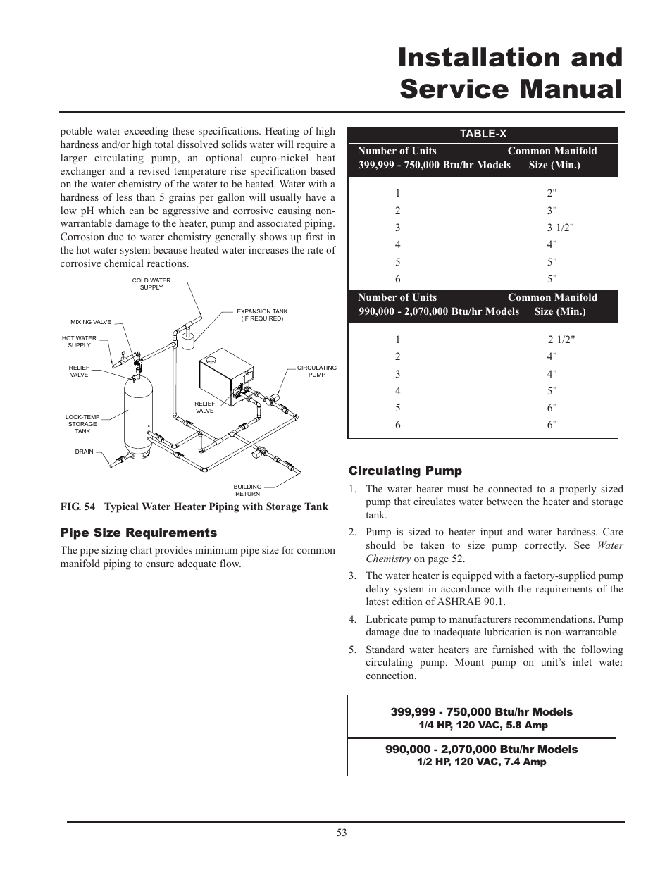Installation and service manual | Lochinvar 399 User Manual | Page 53 / 72