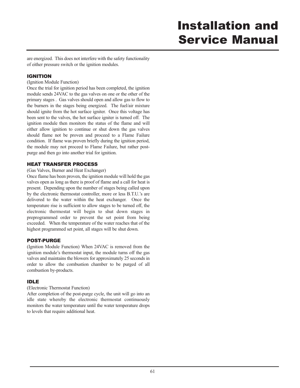 Installation and service manual | Lochinvar 399 User Manual | Page 61 / 72