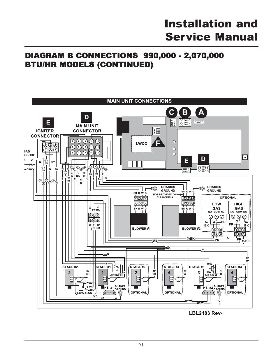 Installation and service manual | Lochinvar 399 User Manual | Page 71 / 72