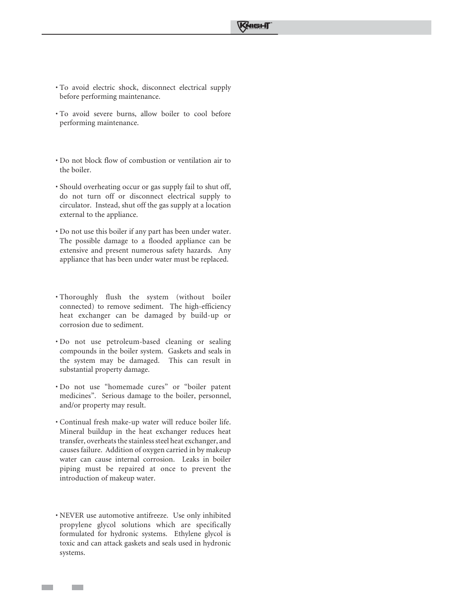 Please read before proceeding | Lochinvar Knight Heating Boiler 81-286 User Manual | Page 4 / 48