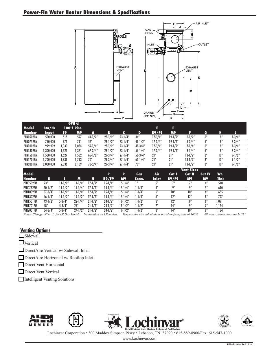 Lochinvar 1701 User Manual | Page 2 / 2