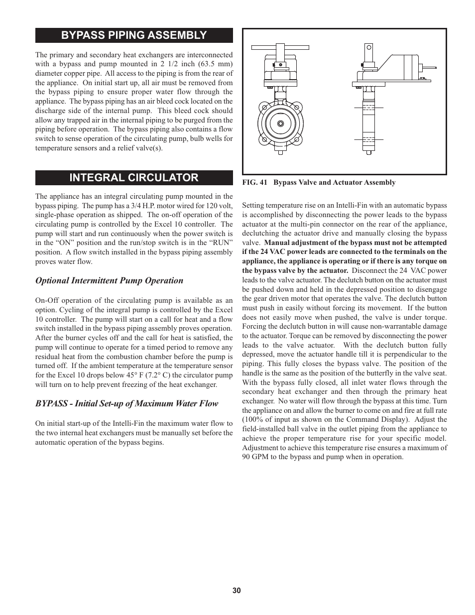 Bypass piping assembly, Integral circulator | Lochinvar 000 through 2 User Manual | Page 30 / 80