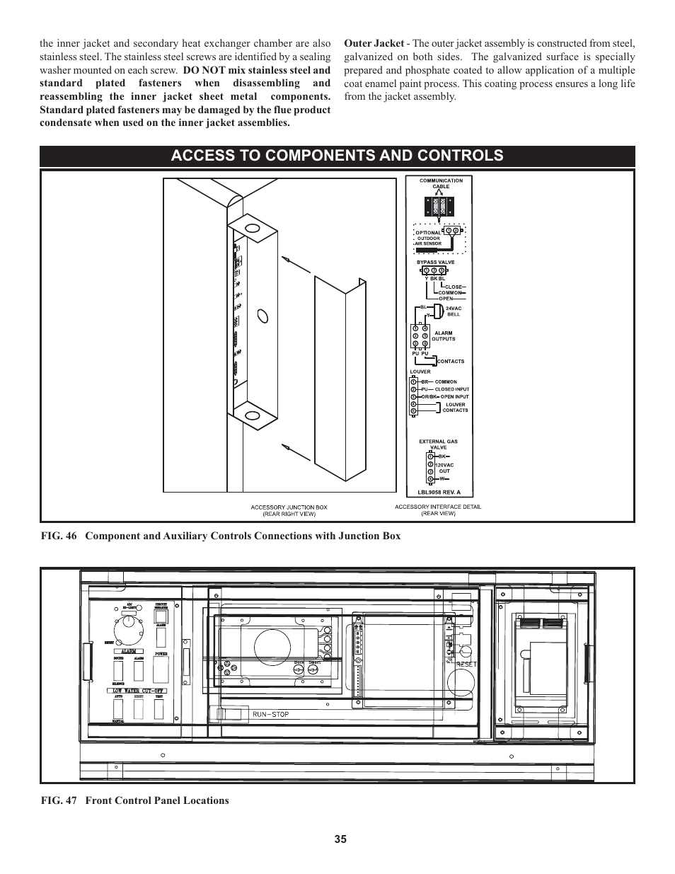 Access to components and controls | Lochinvar 000 through 2 User Manual | Page 35 / 80