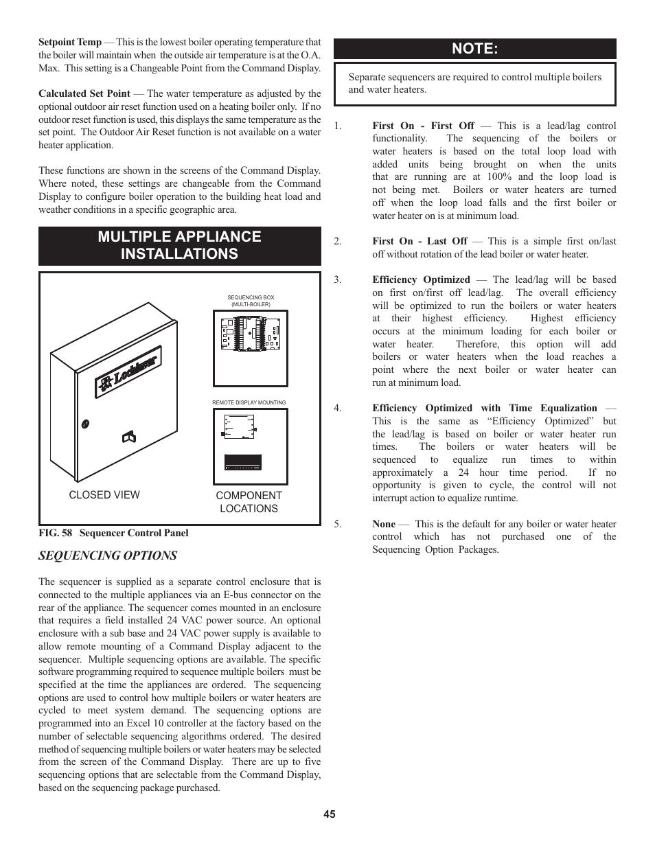 Multiple appliance installations | Lochinvar 000 through 2 User Manual | Page 45 / 80