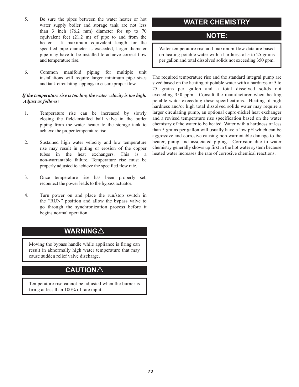 Warning ƽ, Caution ƽ | Lochinvar 000 through 2 User Manual | Page 72 / 80