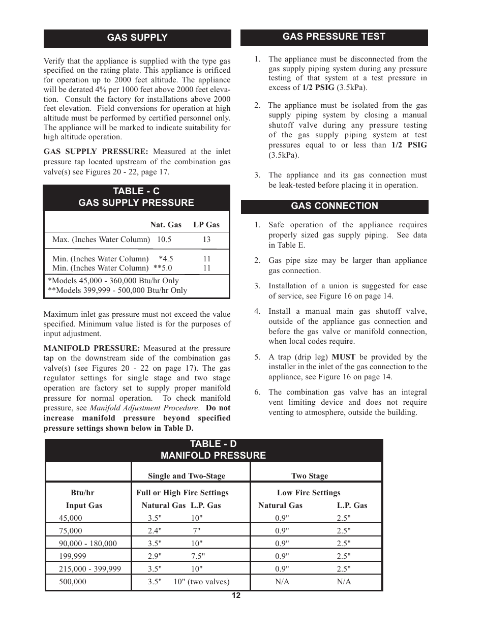 Lochinvar 000 - 500 User Manual | Page 12 / 52