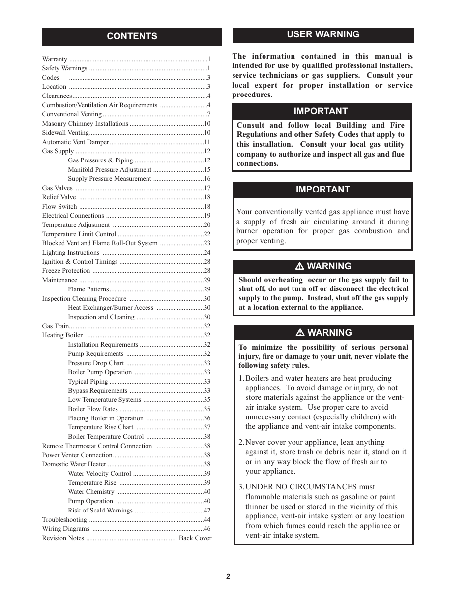 Lochinvar 000 - 500 User Manual | Page 2 / 52