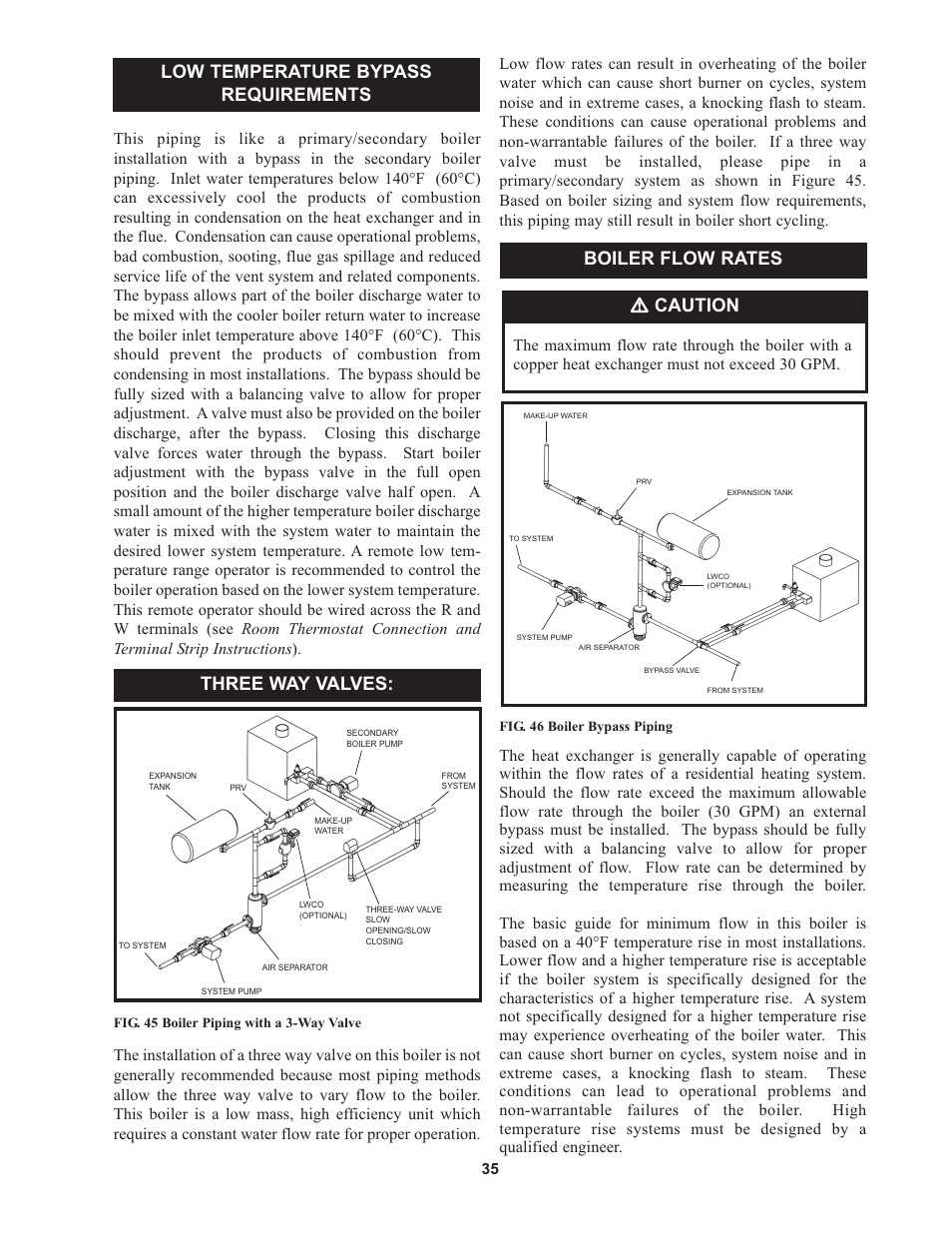 Boiler flow rates, Ƽ caution | Lochinvar 000 - 500 User Manual | Page 35 / 52