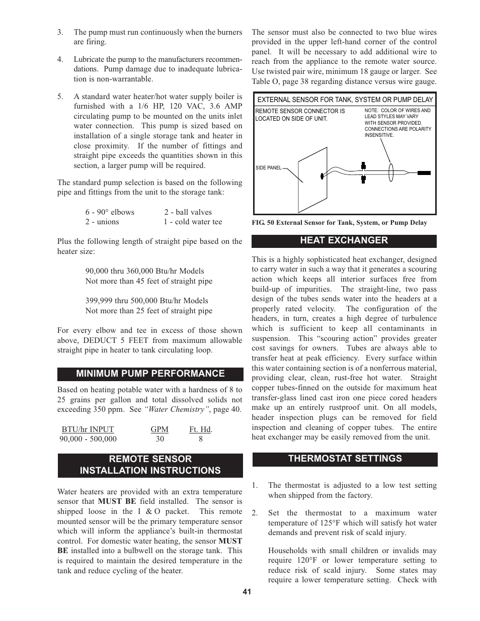 Lochinvar 000 - 500 User Manual | Page 41 / 52