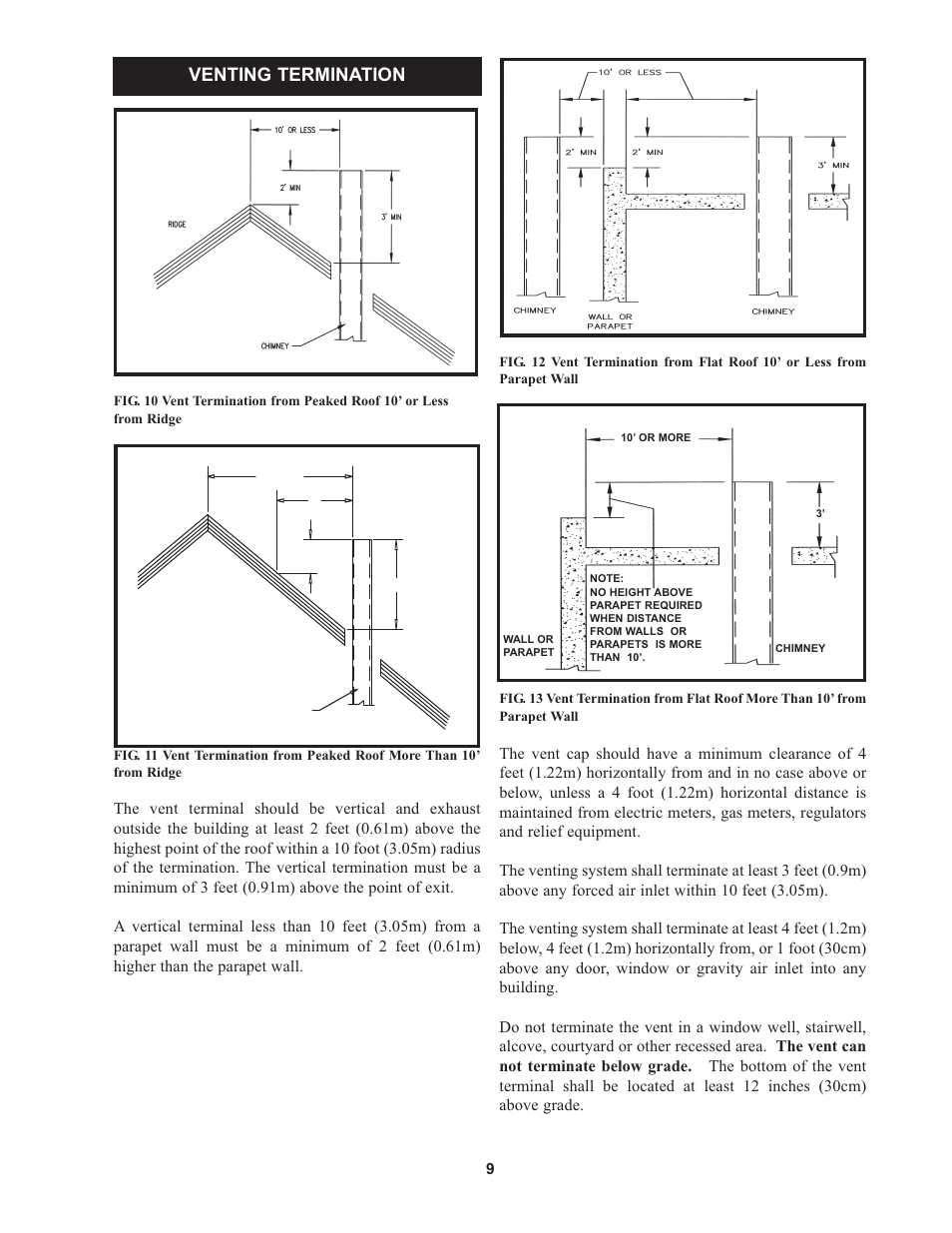 Venting termination | Lochinvar 000 - 500 User Manual | Page 9 / 52