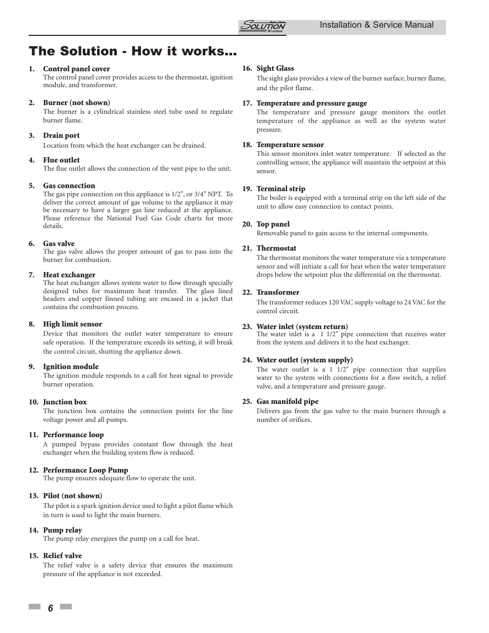 The solution - how it works | Lochinvar 45 User Manual | Page 6 / 52