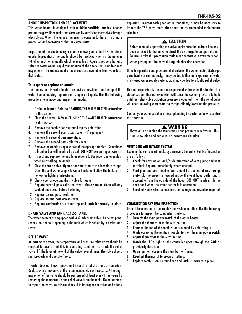 Lochinvar TNR-I&S-02 User Manual | Page 19 / 20
