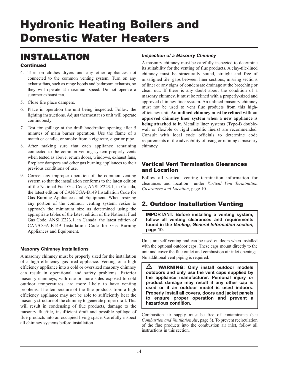 Installation | Lochinvar 000 - 2 User Manual | Page 14 / 52