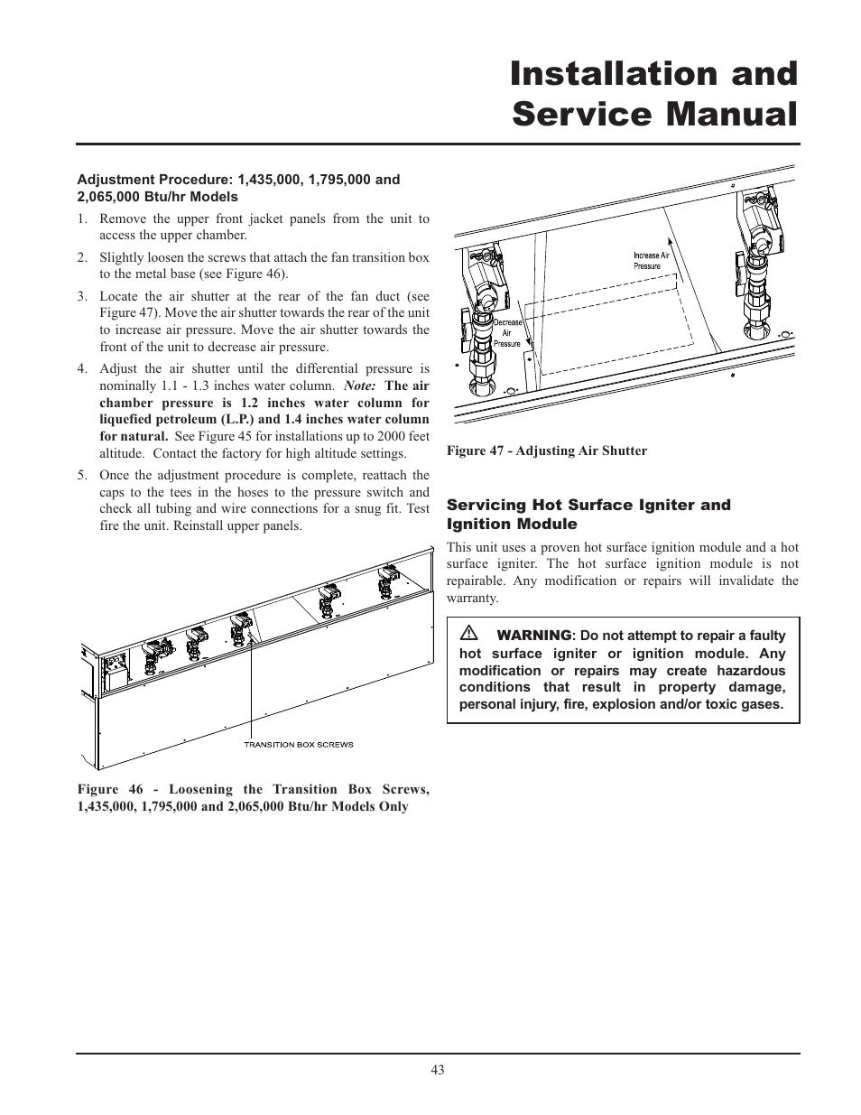 Installation and service manual | Lochinvar 000 - 2 User Manual | Page 43 / 52