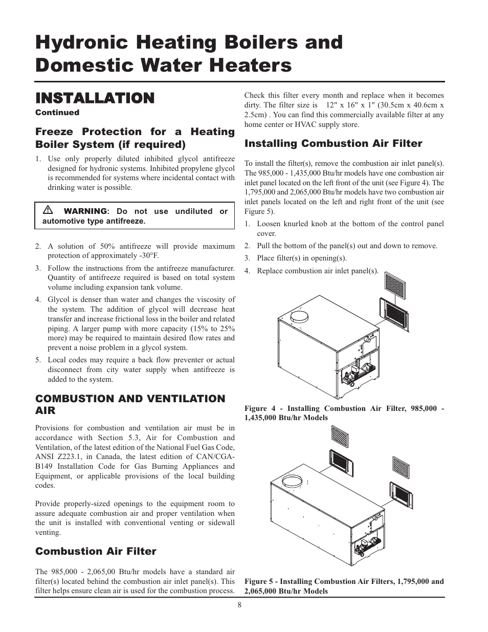 Installation | Lochinvar 000 - 2 User Manual | Page 8 / 52