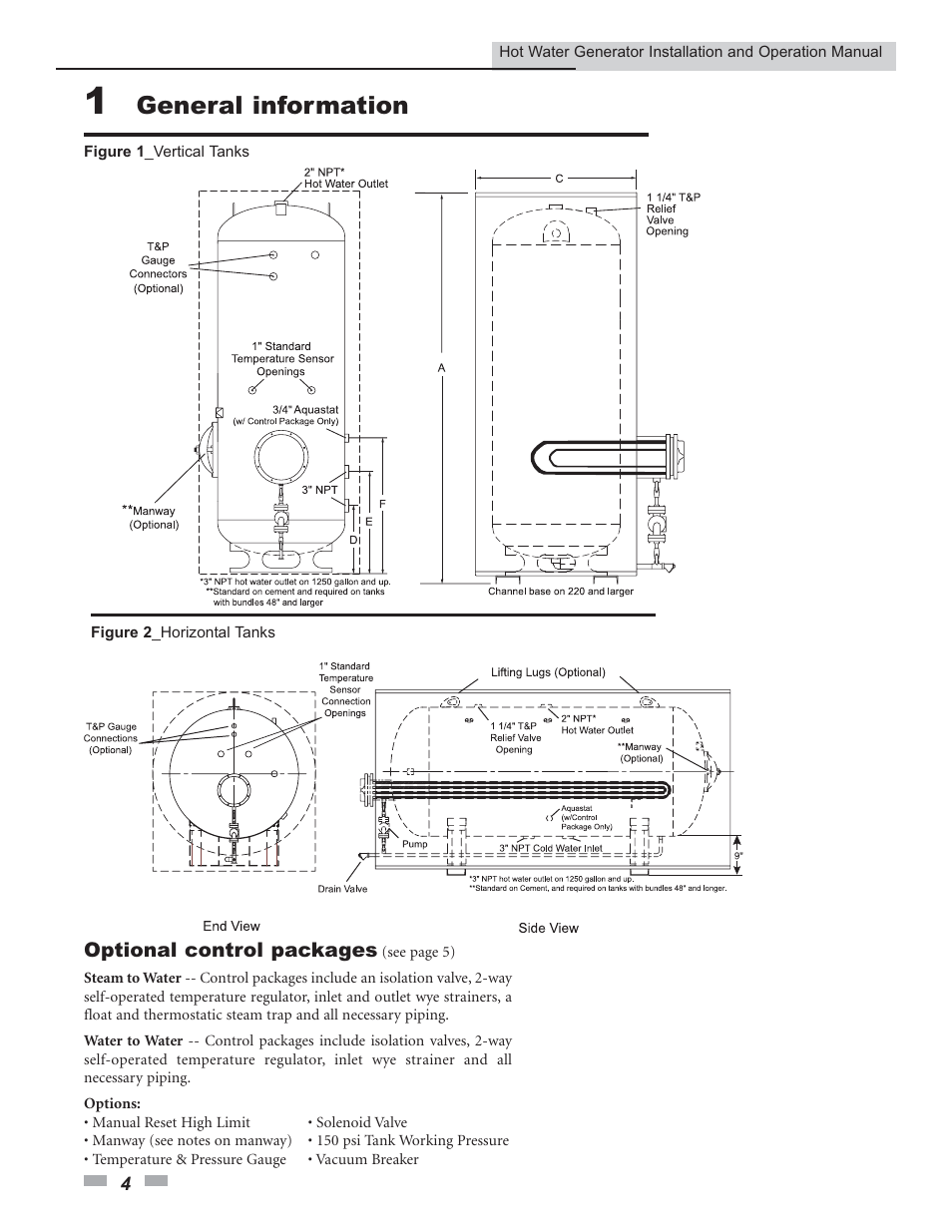 General information | Lochinvar Hot Water Generator User Manual | Page 4 / 24