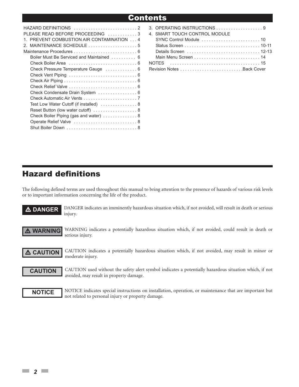 Lochinvar SYNO 1.5 User Manual | Page 2 / 16