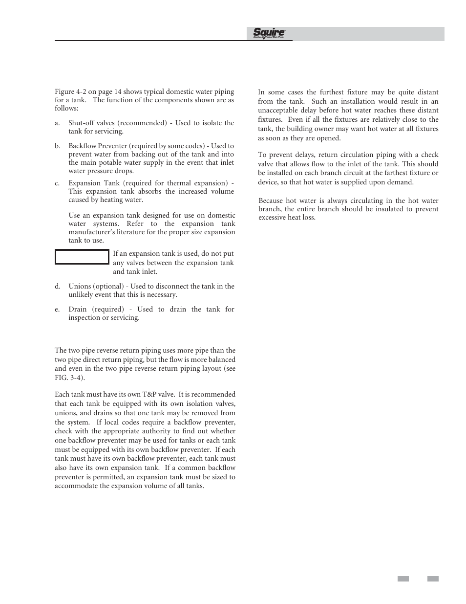 Domestic side (tank) piping | Lochinvar SQUIRE SIT119 User Manual | Page 11 / 24