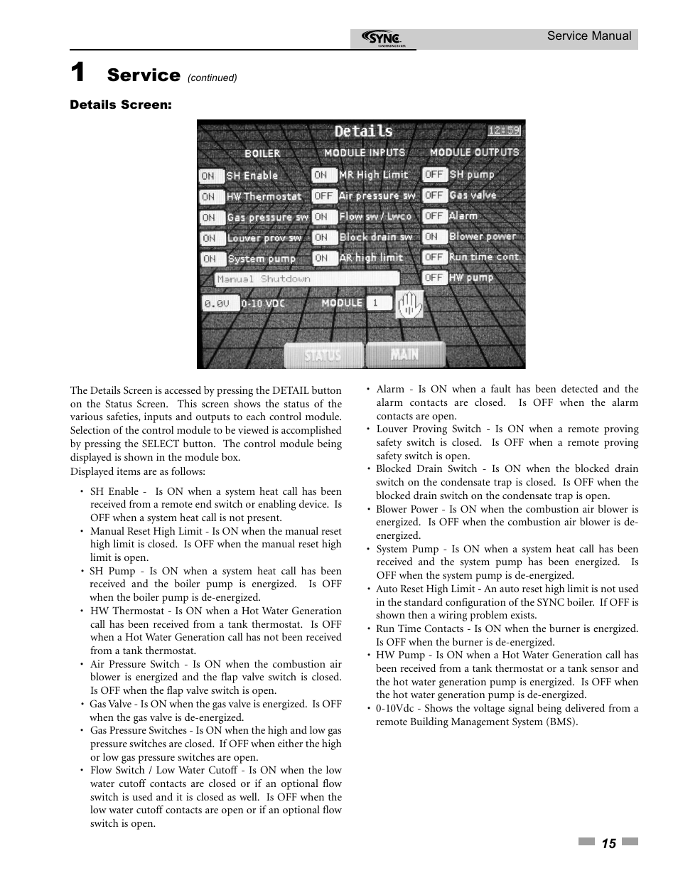 Service | Lochinvar 1.3 User Manual | Page 15 / 56