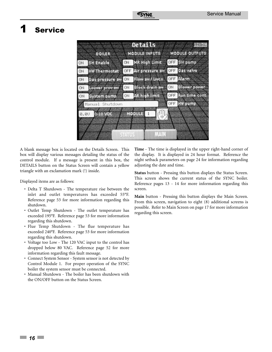 Service | Lochinvar 1.3 User Manual | Page 16 / 56