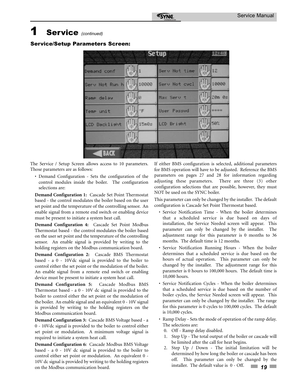 Service | Lochinvar 1.3 User Manual | Page 19 / 56
