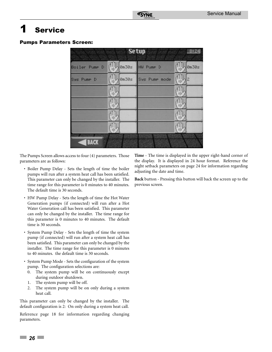 Service | Lochinvar 1.3 User Manual | Page 26 / 56