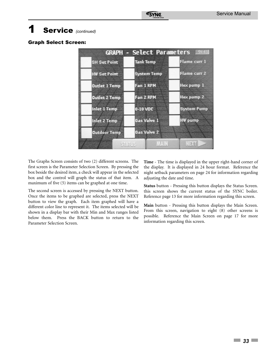 Service | Lochinvar 1.3 User Manual | Page 33 / 56