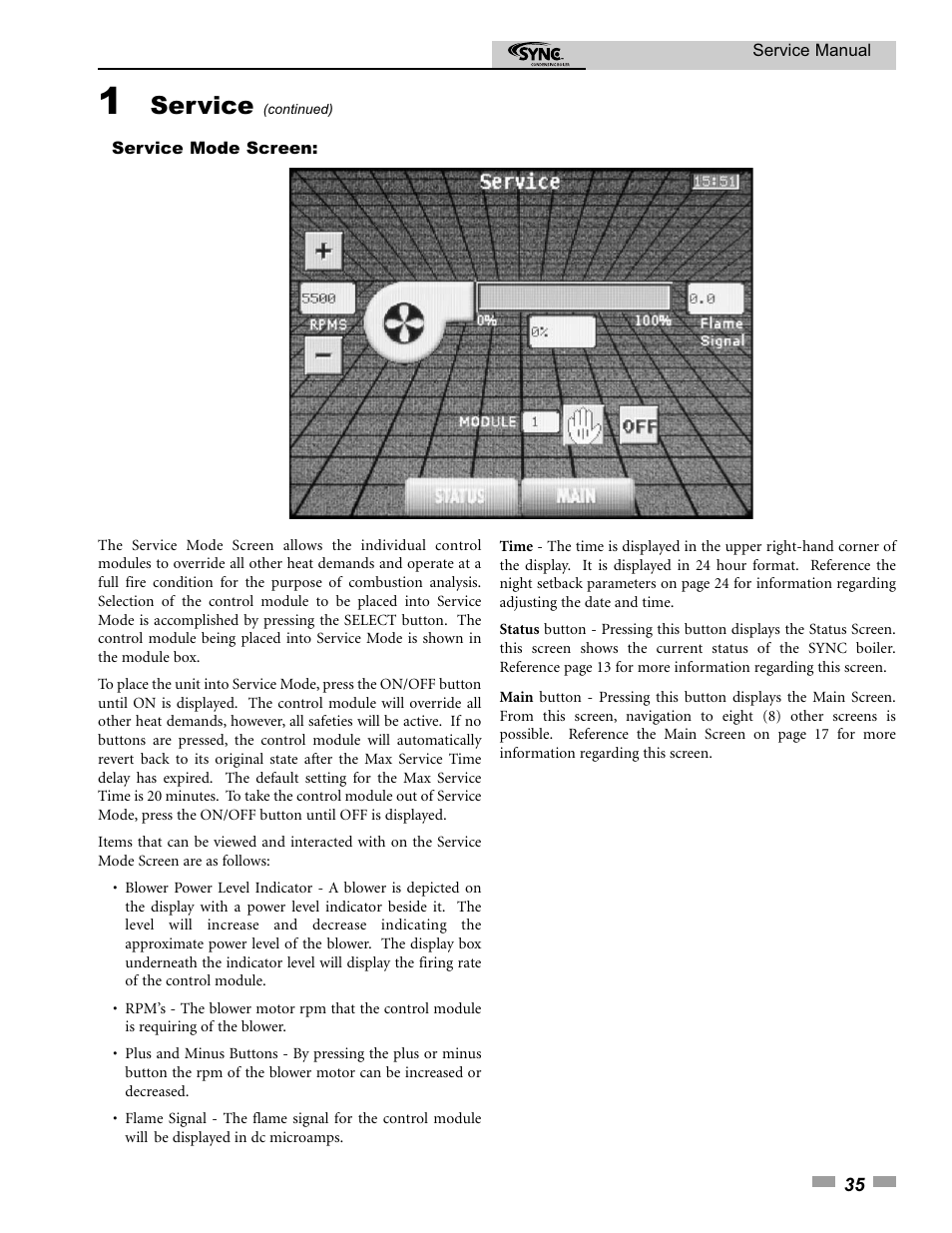 Service | Lochinvar 1.3 User Manual | Page 35 / 56