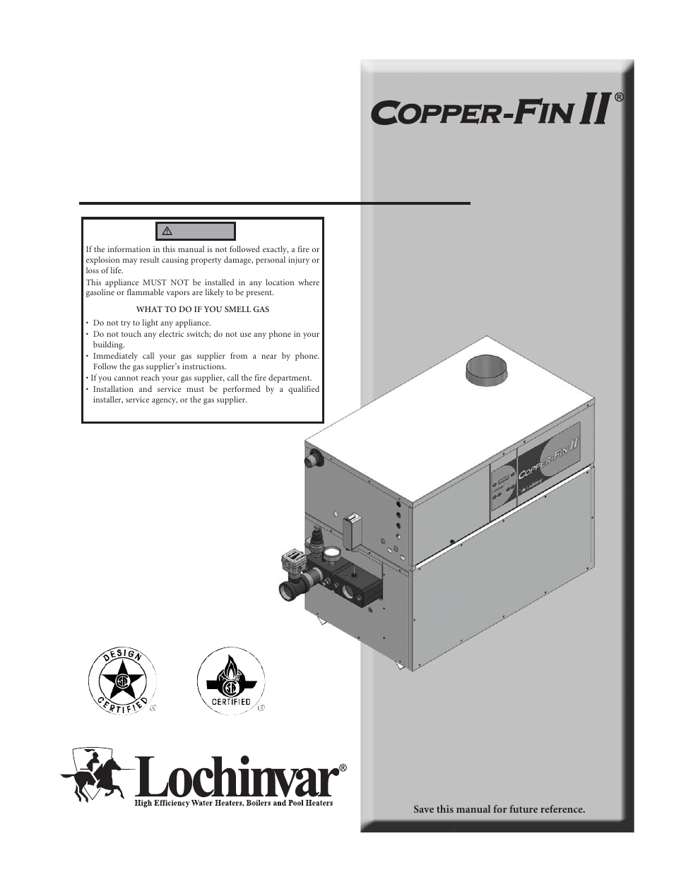 Lochinvar COPPER-FIN II 402 - 2072 User Manual | 16 pages