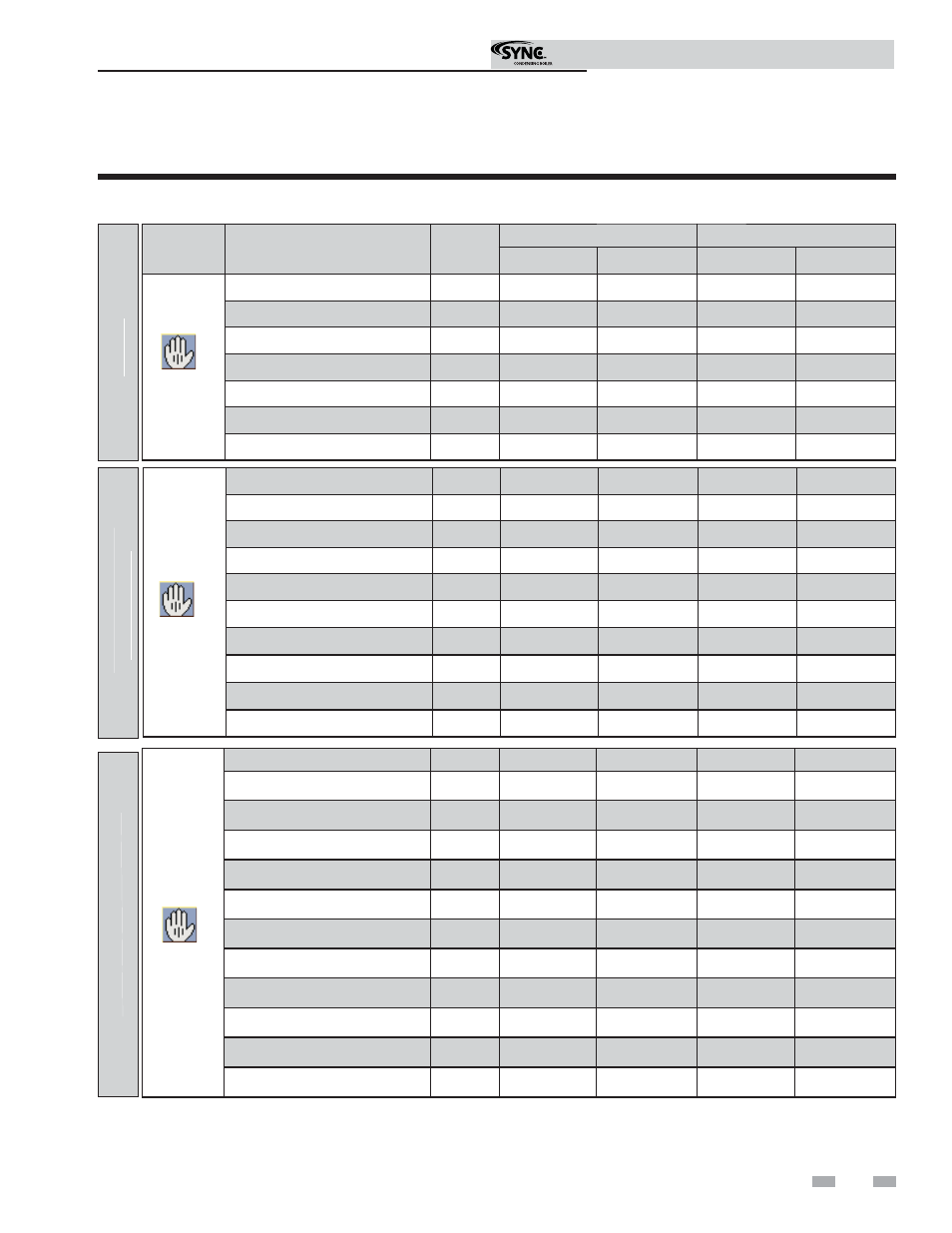 Service, Parameter table, Service manual | Lochinvar Sync Condensing Boiler 1.3 User Manual | Page 11 / 56